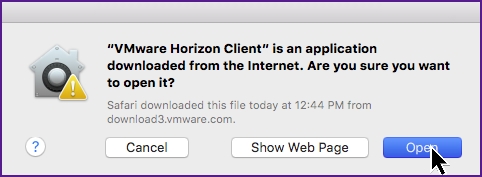 vmware horizon client for mac os x