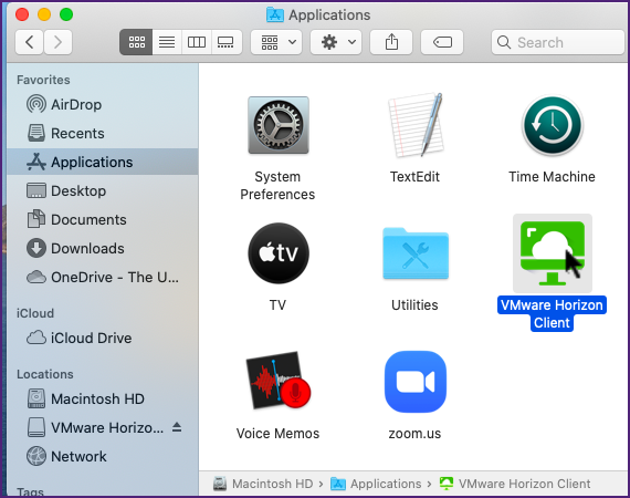 vmware view client mac os 10.14